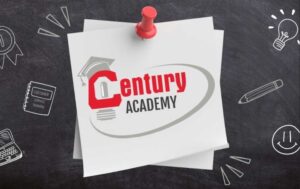 picture of two post-it notes with a Century Academy logo on the top note
